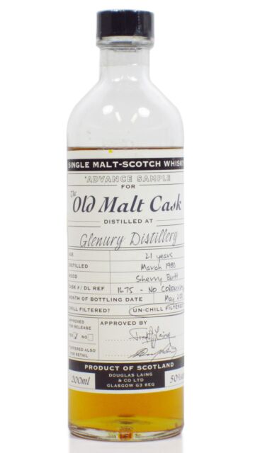 Glenury Royal (silent) - Old Malt Cask Advance Sample 1980 21 year old Whisky