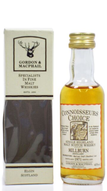 Millburn (silent) - Connoisseurs Choice Single Malt Scotch 1971 Whisky Miniature