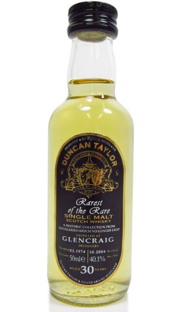 Glencraig (silent) - Duncan Taylor Rarest Of The Rare Single Malt Scotch 1974 30 year old Whisky Miniature