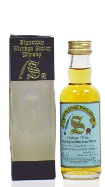 Lochside (silent) - Signatory Vintage Single Malt Scotch 1966 25 year old Whisky Miniature