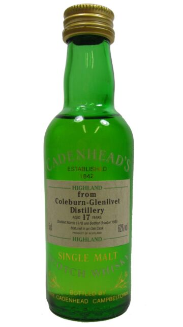 Coleburn (silent) - Cadenhead's Single Malt Scotch 1961 17 year old Whisky Miniature