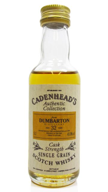 Dumbarton (silent) - Cadenhead's Single Grain Scotch 1962 32 year old Whisky Miniature