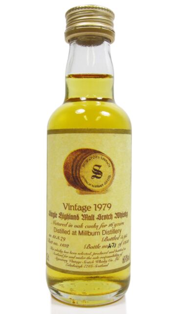 Millburn (silent) - Signatory Vintage Single Malt Scotch 1979 16 year old Whisky Miniature