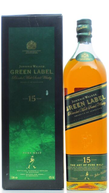 Johnnie Walker - Green Label Blended Scotch 15 year old Whisky (Old Bottling)
