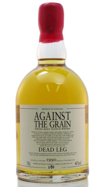 Against The Grain - D Ead Leg 1990 16 year old Whisky