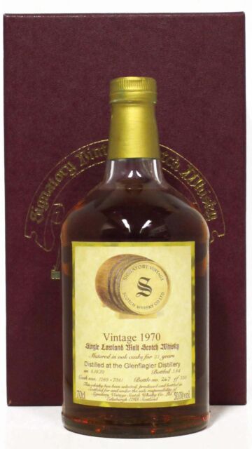Glen Flagler (silent) - Signatory Vintage Single Malt Scotch 1970 23 year old Whisky