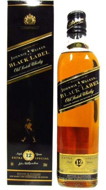 Johnnie Walker - Black Label Blended Scotch 12 year old Whisky (50cl)