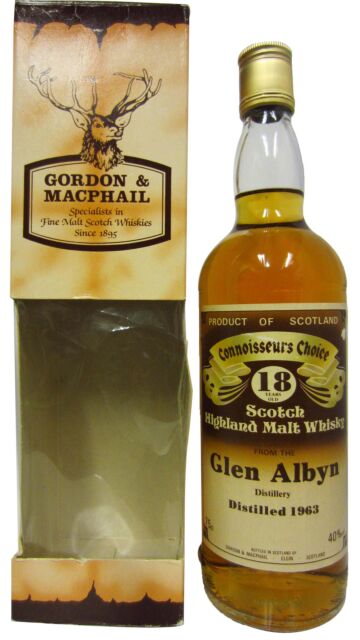 Glen Albyn (silent) - Connoisseurs Choice Single Malt Scotch 1963 18 year old Whisky