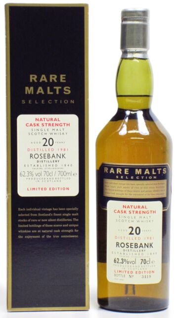 Rosebank (silent) - Rare Malts Selection Single Malt Scotch 1981 20 year old Whisky