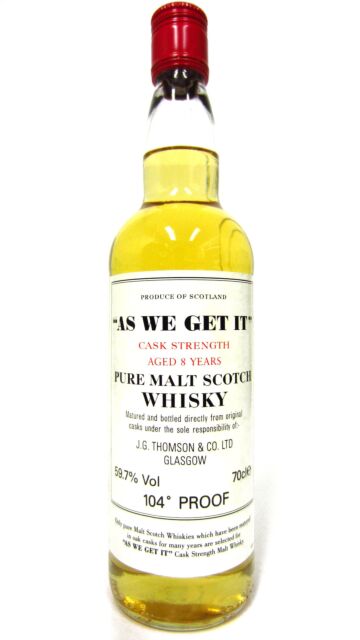 Undisclosed Highlands - "As We Get It" 8 year old Whisky
