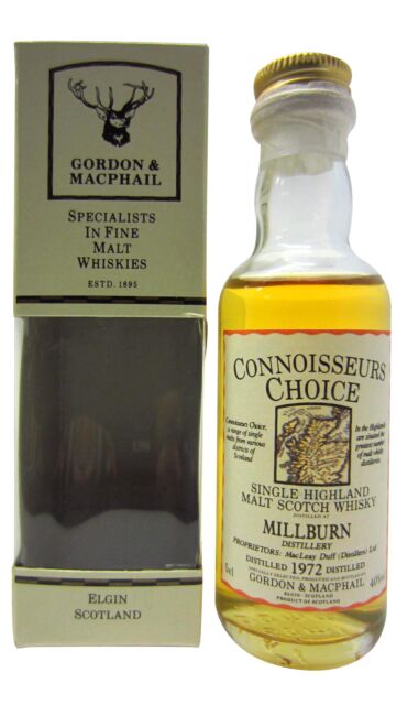Millburn (silent) - Connoisseurs Choice Single Malt Scotch 1972 Whisky Miniature