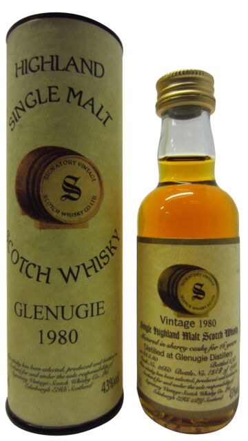 Glenugie (silent) - Signatory Vintage Single Malt Scotch 1980 17 year old Whisky Miniature