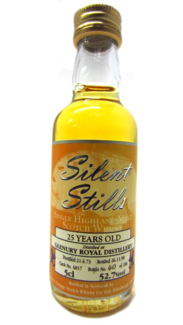 Glenury Royal (silent) - Signatory Vintage Silent Stills Single Malt Scotch 1973 25 year old Whisky Miniature