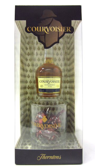 Courvoisier - V.S Cognac Miniatures, Truffles & Glasses Gift Pack