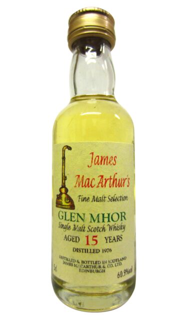 Glen Mhor (silent) - James MacArthur's Fine Malt 15 year old Whisky Miniature