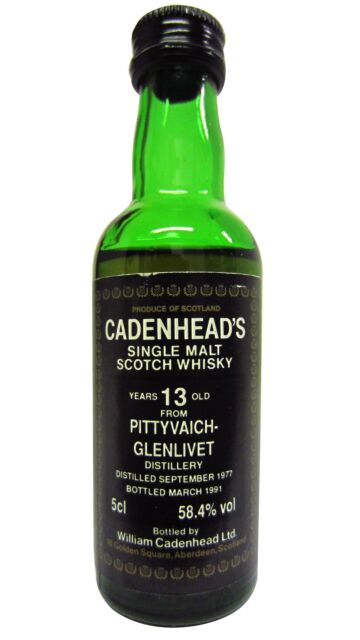 Pittyvaich (silent) - Cadenhead's Single Malt Scotch 1977 13 year old Whisky Miniature