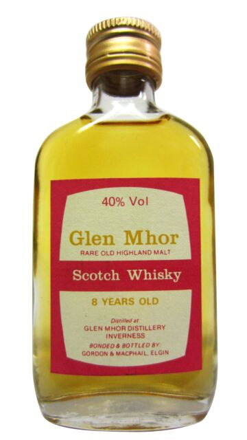 Glen Mhor (silent) - Rare Old Highland Malt 8 year old Whisky Miniature (Unboxed)