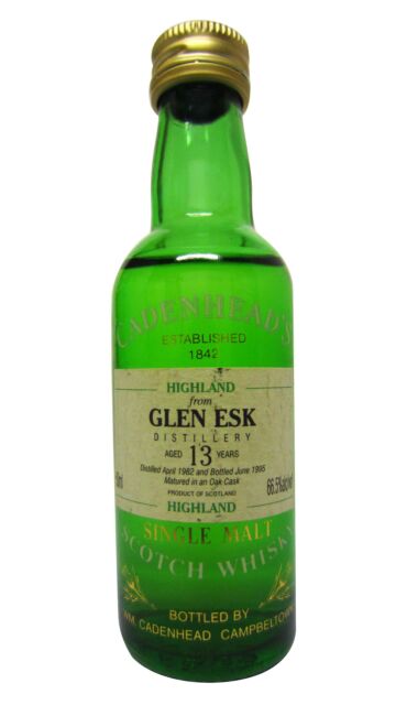 Glenesk (silent) - Cadenhead's Single Malt Scotch 1982 13 year old Whisky Miniature