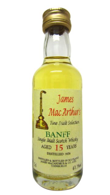 Banff (silent) - James MacArthur Fine Malt 1976 15 year old Whisky Miniature