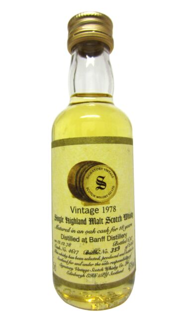 Banff (silent) - Signatory Vintage Single Malt Scotch 1978 18 year old Whisky Miniature