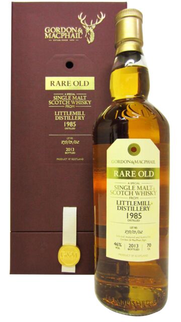 Littlemill (silent) - Gordon & MacPhail Rare Old Single Malt Scotch 1985 28 year old Whisky