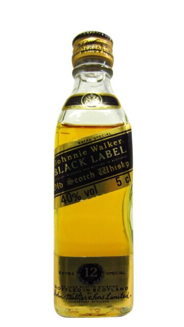 Johnnie Walker - Black Label 12 year old Whisky Miniature (Old Bottling)