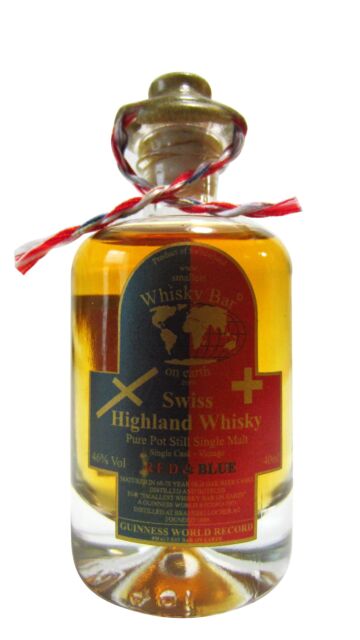 World's Smallest Whisky Bar - Swiss Highland Pot Still Whisky Miniature