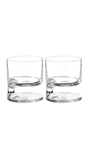 Joe Colombo - Smoke Double Old Fashioned Glass (Twin Pack)
