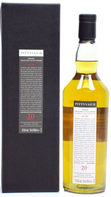 Pittyvaich (silent) - Natural Cask Strength Single Malt Scotch 1989 20 year old Whisky