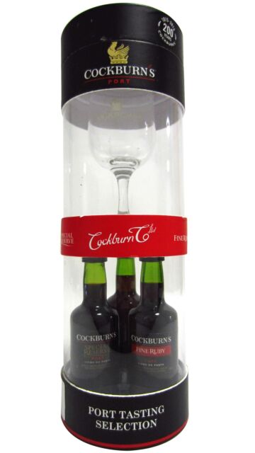 Cockburn's - Ruby, Tawny & Special Reserve Port Miniatures & Glass Gift Pack