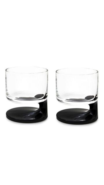 Joe Colombo - Smoke Double Old Fashioned Glass (Black) (Twin Pack)