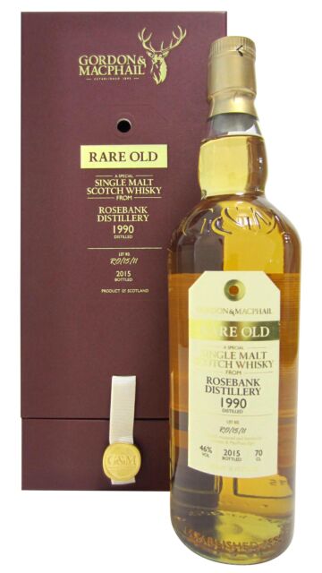 Rosebank (silent) - Gordon & MacPhail Rare Old Single Malt Scotch 1990 25 year old Whisky