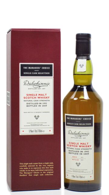 Dalwhinnie - The Managers Choice Single Malt Scotch 1992 17 year old Whisky