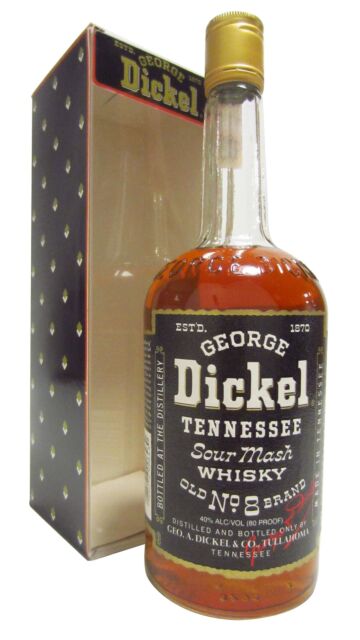 George Dickel - Old No. 8 Tennessee Sour Mash Whiskey (1980's Bottling) (75cl)