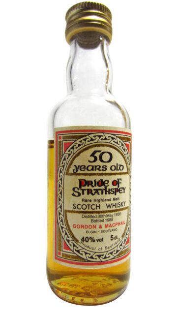 Macphail's - Pride Of Strathspey Rare Highland Malt 1938 50 year old Whisky Miniature