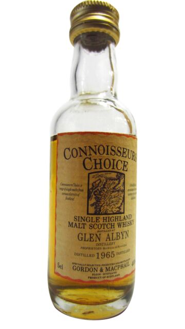 Glen Albyn (silent) - Connoisseurs Choice Single Malt Scotch 1965 Whisky Miniature