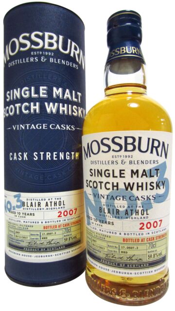 Blair Athol - Mossburn Vintage Cask Batch #3 2007 10 year old Whisky