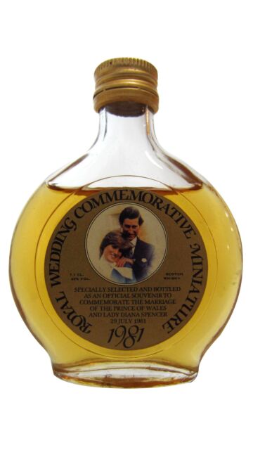 Mini Bottles - Royal Wedding Commemorative 1981 Blended Scotch 8 year old Whisky Miniature