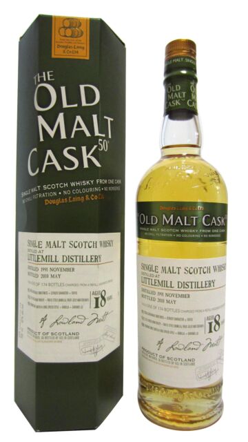 Littlemill (silent) - Old Malt Cask Single Malt Scotch 1991 18 year old Whisky