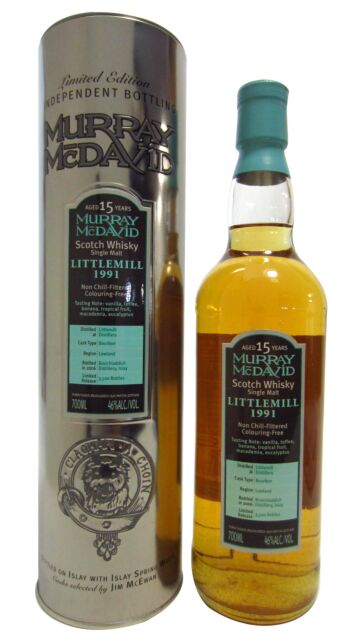 Littlemill (silent) - Murray McDavid Benchmark Single Malt Scotch 1991 15 year old Whisky