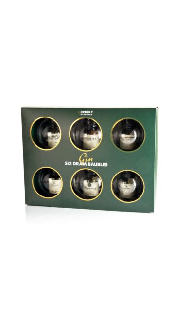 Drinks By The Dram - Box Of Six Christmas Gin Baubles