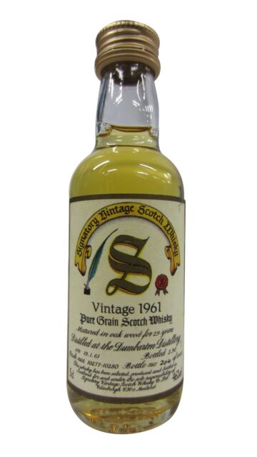 Dumbarton (silent) - Signatory Vintage Single Grain Scotch 1961 29 year old Whisky Miniature