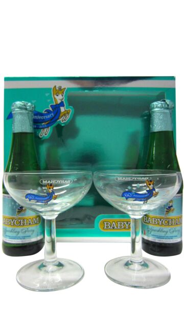 Babycham - Sparkling Perry 1950's Style Glasses Gift Pack