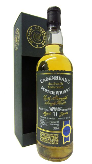 Hazelburn - Cadenhead's Authentic Collection Single Malt Scotch 2000 11 year old Whisky