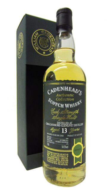 Cragganmore - Cadenhead's Authentic Collection Single Malt Scotch 1999 13 year old Whisky