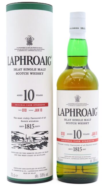 Laphroaig - Cask Strength Batch 010 Islay Single Malt Scotch 10 year old Whisky