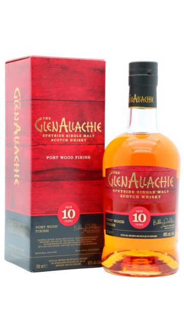 GlenAllachie - Port Wood Finish Single Malt Scotch 10 year old Whisky