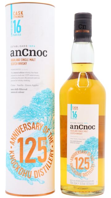 anCnoc - 125th Anniversary Cask Strength Highland Single Malt Scotch 16 year old Whisky