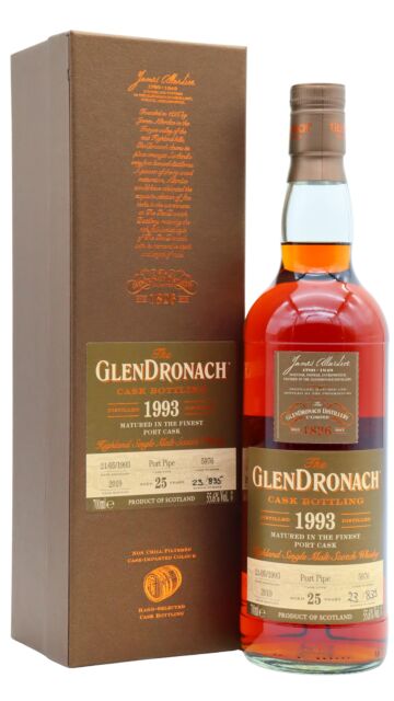 Glendronach - Batch 17 Single Port Pipe Cask #5976 1993 25 year old Whisky