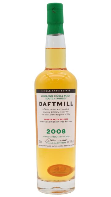 Daftmill - Summer Batch 2019 Release Single Malt Scotch 2008 10 year old Whisky